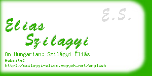 elias szilagyi business card