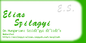 elias szilagyi business card